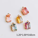 Glass Mixed Eardrop Rectangle Pendant Jewelry Making Diy Material