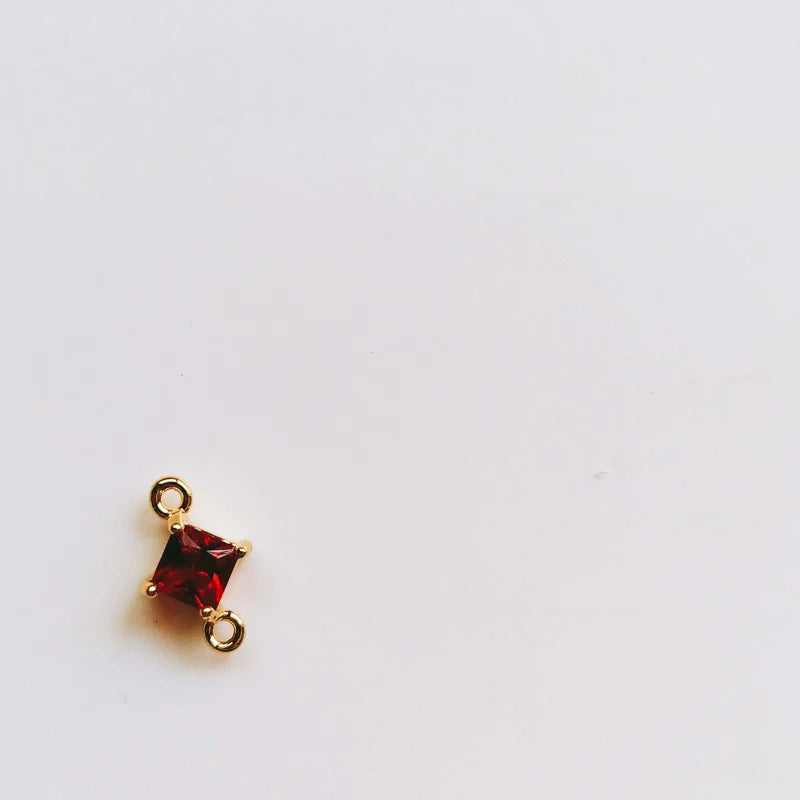 Square Necklace Earring Charms Pendant Jewelry Making DIY 8pcs