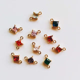 Square Necklace Earring Charms Pendant Jewelry Making DIY 8pcs
