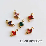 Square Necklace Earring Charms Pendant Jewelry Making DIY 8pcs