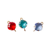 Glass Rhombus Eardrop Necklace Earring Charms 6pcs