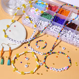 Czech Seed Beads Kit Alphabet Charm DIY Bracelet Making