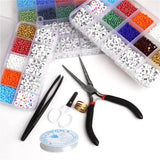 Czech Seed Beads Kit Alphabet Charm DIY Bracelet Making