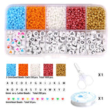 Czech Seed Beads Kit Alphabet Charm DIY Bracelet Making