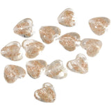 Glass Sands Flash Sand Peach Heart Straight Hole DIY Jewelry Material