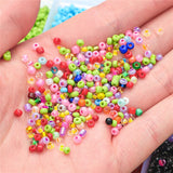 DIY Jewelry Making Kit with Beads, Clasps, Cord - Glass Seed Bead Box Set