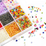 DIY Jewelry Making Kit with Beads, Clasps, Cord - Glass Seed Bead Box Set