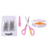 DIY Jewelry Making Kit with Beads, Clasps, Cord - Glass Seed Bead Box Set