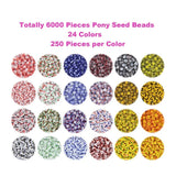 3mm Striped Glass Seed Beads for Jewelry Making DIY