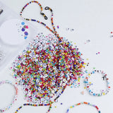 Glass Seed Beads Letter Beads, Small Pony Stripe DIY Beads Assorted Kit
