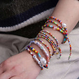 Glass Seed Beads Letter Beads Pony Stripe Assorted Kit DIY Jewelry Making