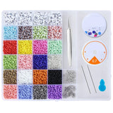 Glass Seed Beads Letter Beads, Small Pony Stripe DIY Beads Assorted Kit
