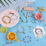 Glass Seed Beads Letter Beads,Stripe DIY Beads Assorted Kit with Organizer Box