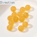 Glass Small Orange Round Beads Diy Jewelry Material