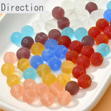 Glass Small Orange Round Beads Diy Jewelry Material