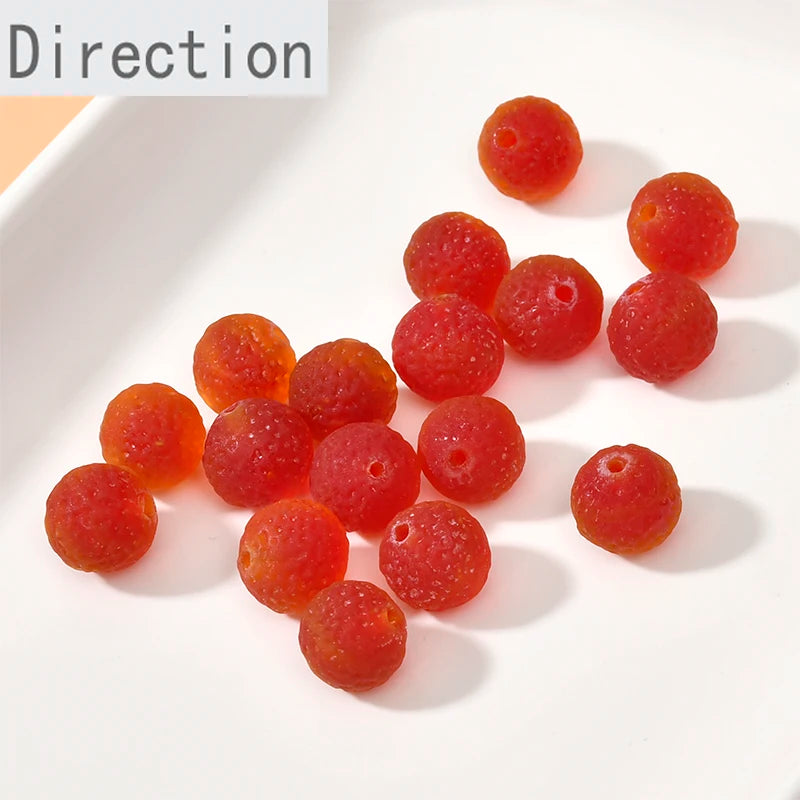 Glass Small Orange Round Beads Diy Jewelry Material