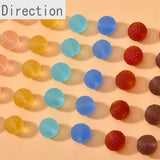 Glass Small Orange Round Beads Diy Jewelry Material