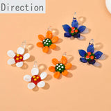 Glass Sunflower Yellow Pendant Necklace DIY Accessories