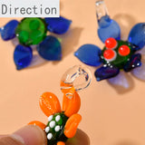 Glass Sunflower Yellow Pendant Necklace DIY Accessories