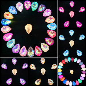 Crystal Jelly Candy AB Rhinestone Beads 7*10 10*14 13*18mm
