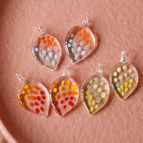 Hand-painted Glass Gradient Pendant Japanese Earring DIY Accessory