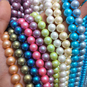 6-10mm Shell Pearl Glass Illusion Bead Loose Beads DIY Jewelry