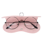 Pink Red Love Pattern Glasses Bag: Portable Storage & Decoration