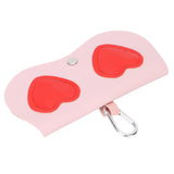 Pink Red Love Pattern Glasses Bag: Portable Storage & Decoration