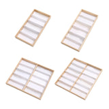 Eyewear Collector Display Tray Wood Velvet Stackable Container