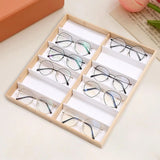 Glasses Display Tray Eyewear Wood Velvet Stackable Collector Show Tray