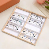 Glasses Display Tray Eyewear Wood Velvet Stackable Collector Show Tray