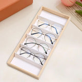 Glasses Display Tray Eyewear Wood Velvet Stackable Collector Show Tray