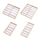 Glasses Display Tray Eyewear Wood Velvet Stackable Collector Show Tray