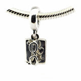 Heart Book Glasses Charm Bead 925 Silver for Bracelet
