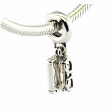 Heart Book Glasses Charm Bead 925 Silver for Bracelet