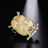 Metal Enamel Owl Brooch Christmas Gift