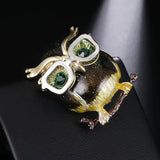Metal Enamel Owl Brooch Christmas Gift