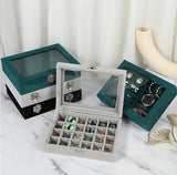 Velvet Jewelry Box Earring Organizer Ring Display Case