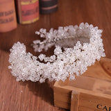 Crystal Leaf Headband & Earrings Set for Wedding Bridal Girls