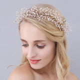 Crystal Leaf Headband & Earrings Set for Wedding Bridal Girls