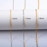 Glitter Chain Stainless Steel Thin Necklace for Women Ladies Plated Choker Jewel
