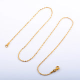 Glitter Chain Stainless Steel Thin Necklace for Women Ladies Plated Choker Jewel