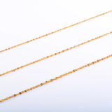 Glitter Chain Stainless Steel Thin Necklace for Women Ladies Plated Choker Jewel