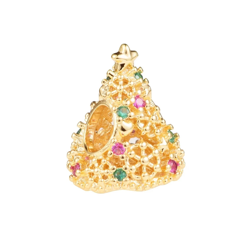 Sparkling Tree Charm Beads for Bracelet Perfume Silver 925