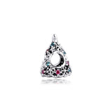 Glitter Christmas Tree Charm Fits Bracelets Sterling Silver DIY Winter Beads