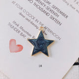 Glitter Enamel Alloy Charms Star Necklace Earring Pendants 30pcs