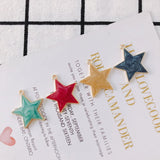 Glitter Enamel Alloy Charms Star Necklace Earring Pendants 30pcs