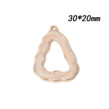 Glitter Enamel Drip Oil Charms 30*20mm Hollow Triangle Earring Pendants 50pcs