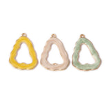 Glitter Enamel Drip Oil Charms 30*20mm Hollow Triangle Earring Pendants 50pcs