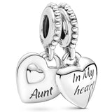 Mom Heart & Family Tree 925 Sterling Silver Charms for DIY Jewelry